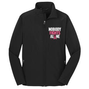 Breast Cancer Nobody Fights Alone Breast Cancer Awareness Core Soft Shell Jacket