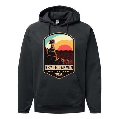 Bryce Canyon National Park Hiking Utah Tourist Souvenirs Performance Fleece Hoodie