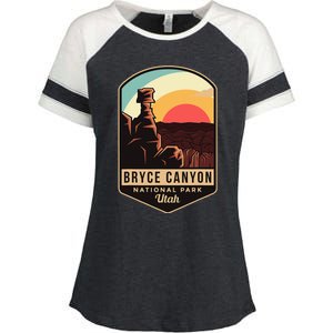 Bryce Canyon National Park Hiking Utah Tourist Souvenirs Enza Ladies Jersey Colorblock Tee