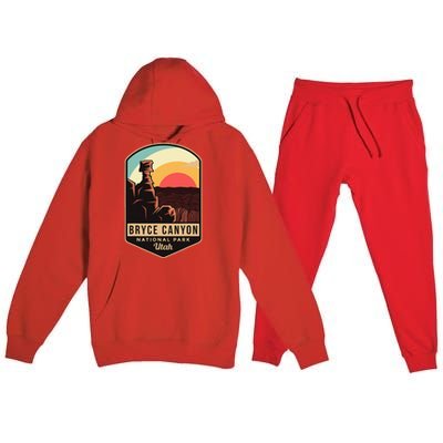 Bryce Canyon National Park Hiking Utah Tourist Souvenirs Premium Hooded Sweatsuit Set