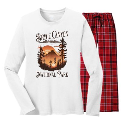 Bryce Canyon National Park Women's Long Sleeve Flannel Pajama Set 