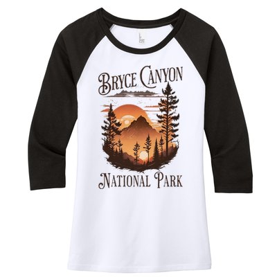 Bryce Canyon National Park Women's Tri-Blend 3/4-Sleeve Raglan Shirt