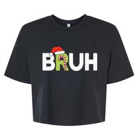 Bruh Christmas Ns Funny Christmas Bella+Canvas Jersey Crop Tee