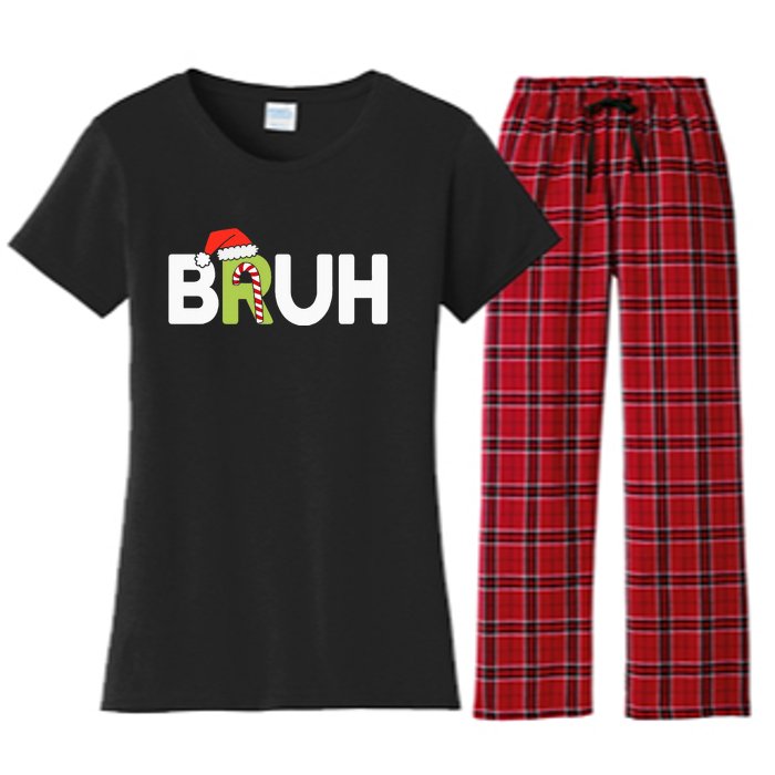 Bruh Christmas Ns Funny Christmas Women's Flannel Pajama Set