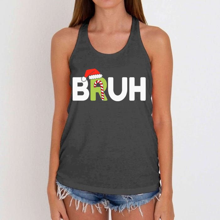 Bruh Christmas Ns Funny Christmas Women's Knotted Racerback Tank