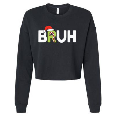 Bruh Christmas Ns Funny Christmas Cropped Pullover Crew