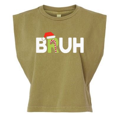 Bruh Christmas Ns Funny Christmas Garment-Dyed Women's Muscle Tee