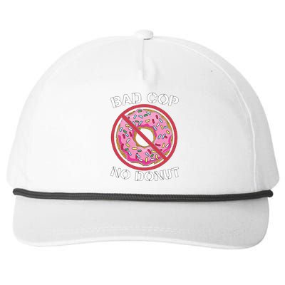 Bad Cop No Donut Law Enforcement Policeman Police Officer Snapback Five-Panel Rope Hat