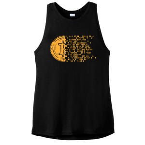 Bitcoin Coin Numbers Btc Crypto Cryptocurrency Miner Trader Ladies PosiCharge Tri-Blend Wicking Tank