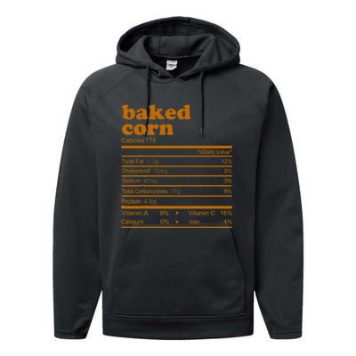 Baked Corn Nutrition Facts Thanksgiving Nutrition Performance Fleece Hoodie