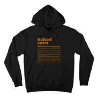 Baked Corn Nutrition Facts Thanksgiving Nutrition Hoodie