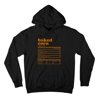 Baked Corn Nutrition Facts Thanksgiving Nutrition Hoodie