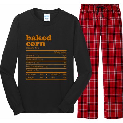 Baked Corn Nutrition Facts Thanksgiving Nutrition Long Sleeve Pajama Set