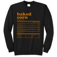 Baked Corn Nutrition Facts Thanksgiving Nutrition Tall Sweatshirt