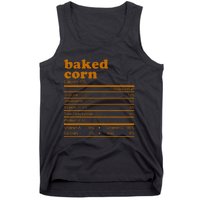 Baked Corn Nutrition Facts Thanksgiving Nutrition Tank Top