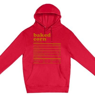 Baked Corn Nutrition Facts Thanksgiving Nutrition Premium Pullover Hoodie