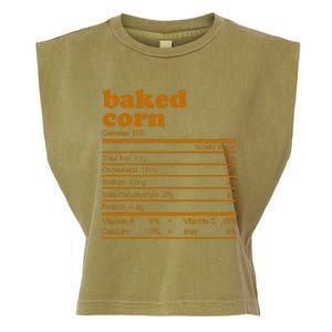 Baked Corn Nutrition Facts Thanksgiving Nutrition Garment-Dyed Women's Muscle Tee