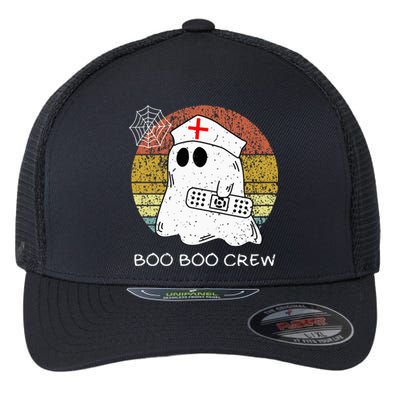 BooBoo Crew Nurse Healthcare Halloween Party Flexfit Unipanel Trucker Cap