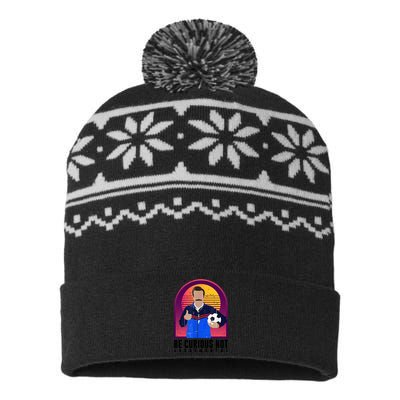 Be Curious Not Judgemental Funny Quote Ted Lasso USA-Made Snowflake Beanie