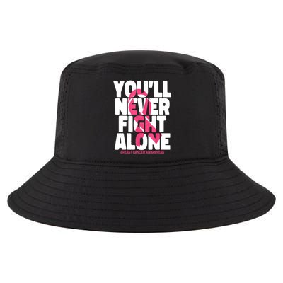 Breast Cancer Nobody Fights Alone Breast Cancer Awareness Cool Comfort Performance Bucket Hat