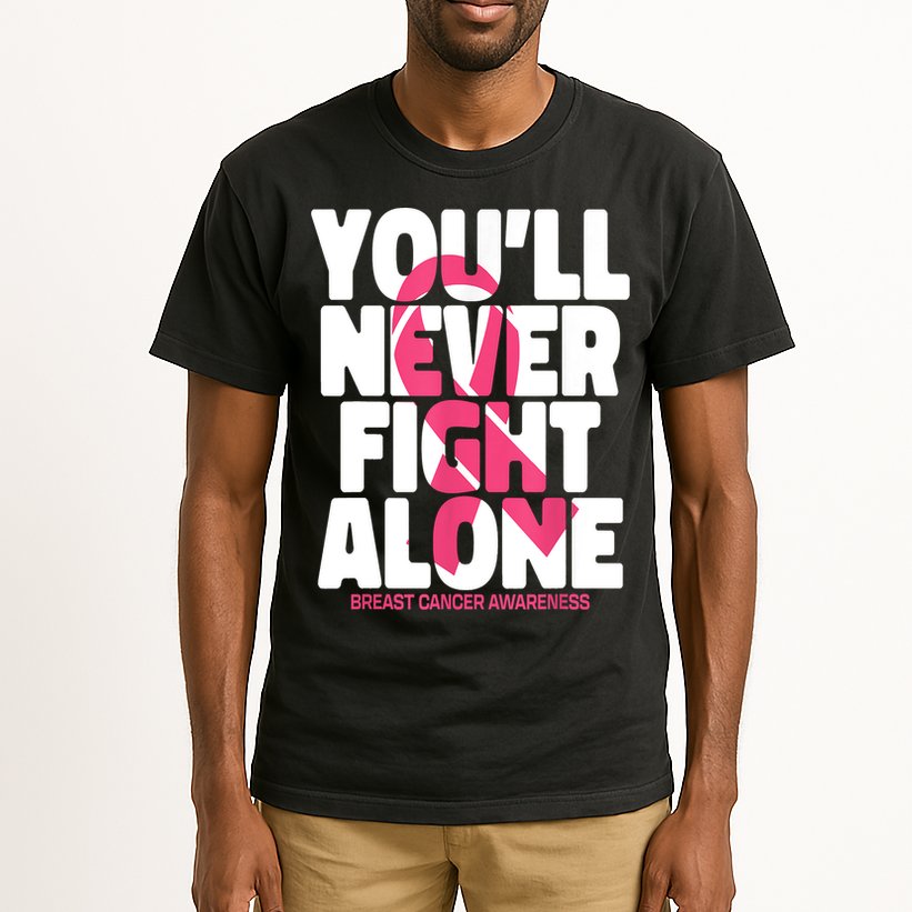 Breast Cancer Nobody Fights Alone Breast Cancer Awareness Tall T-Shirt