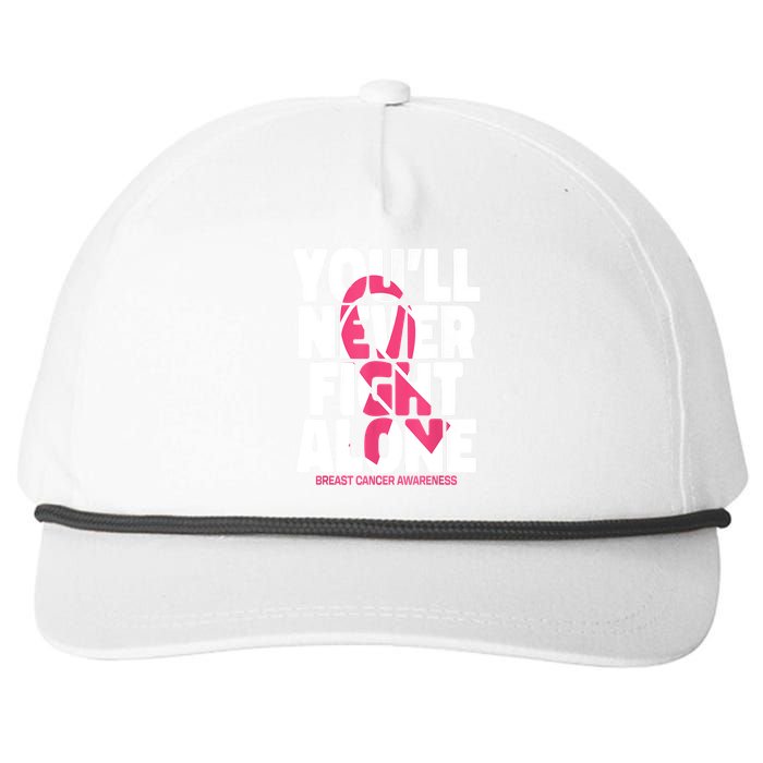 Breast Cancer Nobody Fights Alone Breast Cancer Awareness Snapback Five-Panel Rope Hat