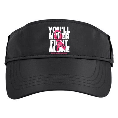 Breast Cancer Nobody Fights Alone Breast Cancer Awareness Adult Drive Performance Visor