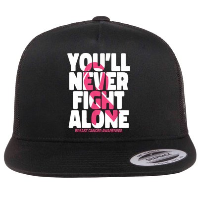 Breast Cancer Nobody Fights Alone Breast Cancer Awareness Flatbill Hat
