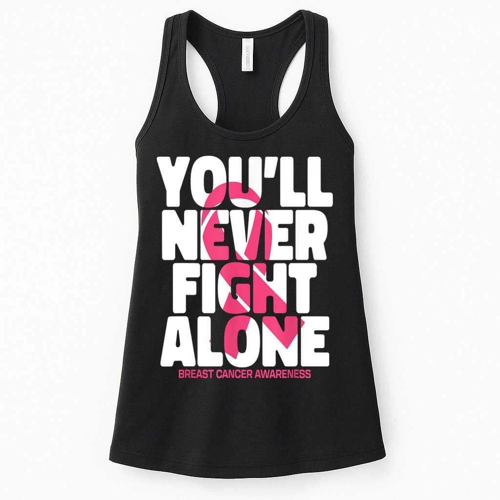 Breast Cancer Nobody Fights Alone Breast Cancer Awareness Womens Tank Top
