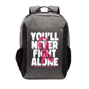 Breast Cancer Nobody Fights Alone Breast Cancer Awareness Vector Backpack