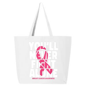 Breast Cancer Nobody Fights Alone Breast Cancer Awareness 25L Jumbo Tote