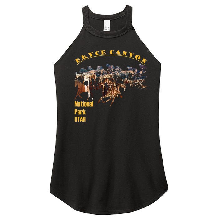 Bryce Canyon National Park Hoodoos With Horse Cutout Women’s Perfect Tri Rocker Tank