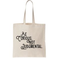 Be Curious Not Judgemental Inspirational Vintage Bag