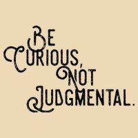 Be Curious Not Judgemental Inspirational Vintage Bag