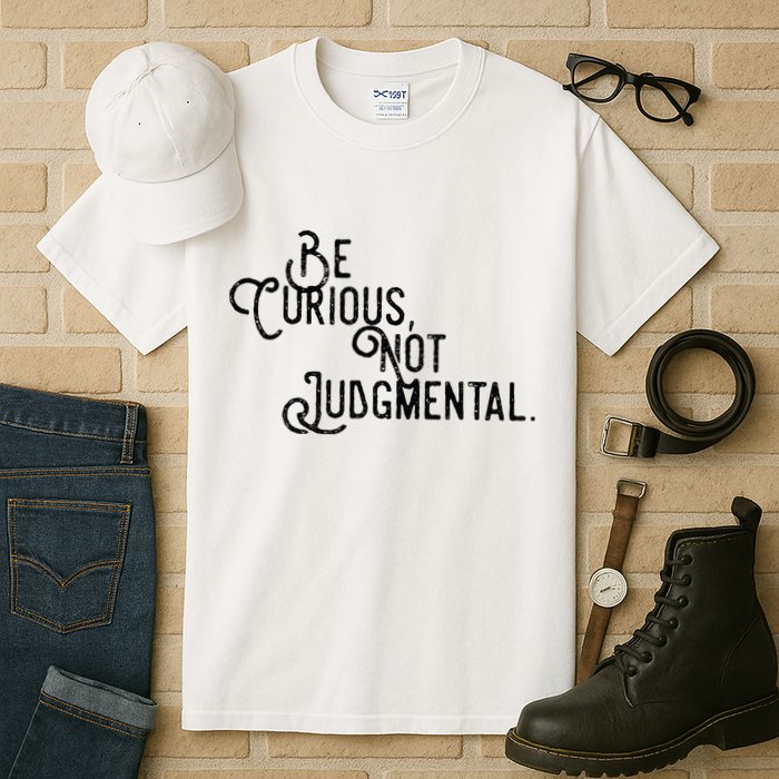 Be Curious Not Judgemental Inspirational Vintage Tall T-Shirt