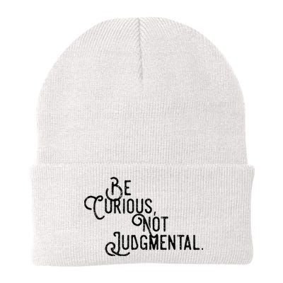 Be Curious Not Judgemental Inspirational Vintage Beanie