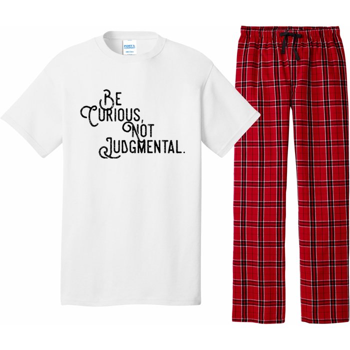 Be Curious Not Judgemental Inspirational Vintage Pajama Set