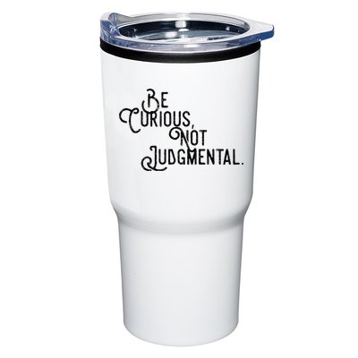 Be Curious Not Judgemental Inspirational Vintage Tumbler
