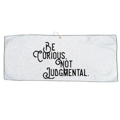 Be Curious Not Judgemental Inspirational Vintage Large Microfiber Waffle Golf Towel