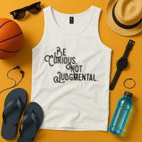 Be Curious Not Judgemental Inspirational Vintage Tank Top