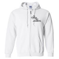 Be Curious Not Judgemental Inspirational Vintage Full Zip Hoodie