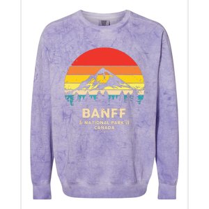 Banff Canadian National Park Retro Souvenir Colorblast Crewneck Sweatshirt