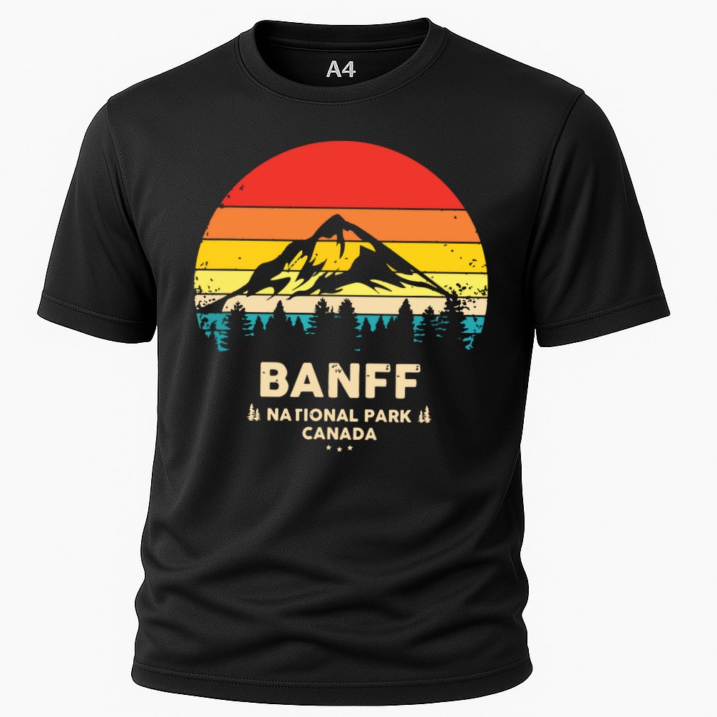 Banff Canadian National Park Retro Souvenir Cooling Performance Crew T-Shirt