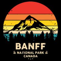 Banff Canadian National Park Retro Souvenir Cooling Performance Crew T-Shirt