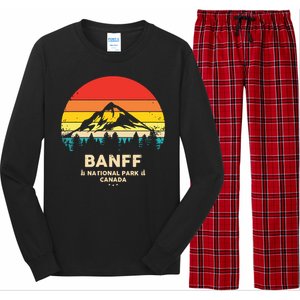 Banff Canadian National Park Retro Souvenir Long Sleeve Pajama Set