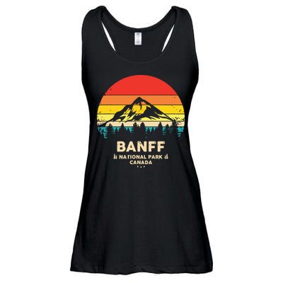 Banff Canadian National Park Retro Souvenir Ladies Essential Flowy Tank