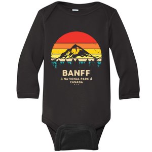 Banff Canadian National Park Retro Souvenir Baby Long Sleeve Bodysuit