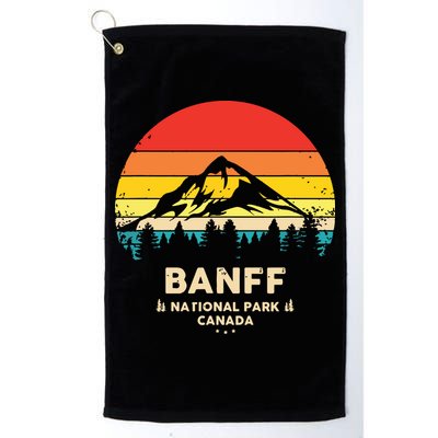 Banff Canadian National Park Retro Souvenir Golf Towel