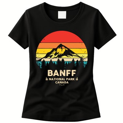 Banff Canadian National Park Retro Souvenir Womens T-Shirt