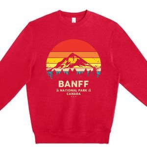 Banff Canadian National Park Retro Souvenir Premium Crewneck Sweatshirt